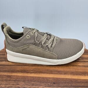 Sorel Out N About Plus Shoes Women's 7 Green Mesh Lace Up Waterproof Sneakers